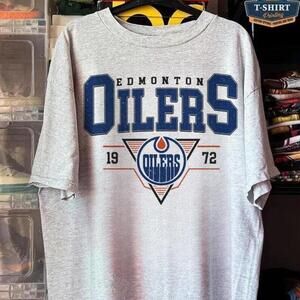 1972 Edmonton Oilers Shirt, Crewneck Edmonton Oilers Retro